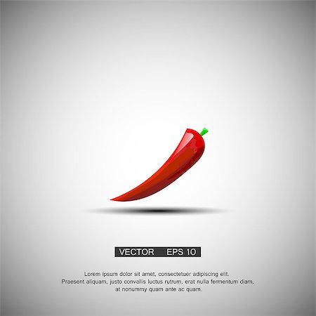 egor_zaharov (artist) - Red hot chili pepper isolated on a white background cartoon illustration - vector eps 10 Fotografie stock - Microstock e Abbonamento, Codice: 400-08192795
