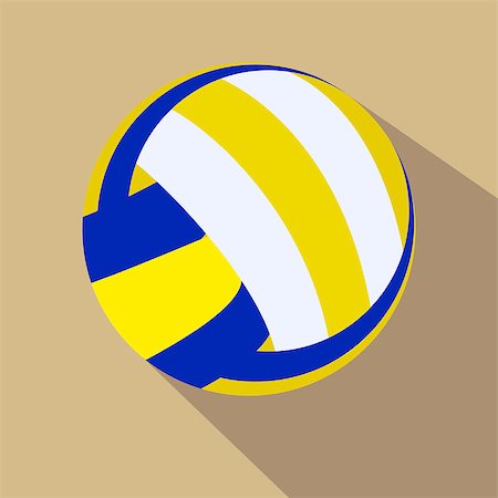 egor_zaharov (artist) - Volleyball. Single color flat icon. Vector illustration. Eps 10 Fotografie stock - Microstock e Abbonamento, Codice: 400-08192793