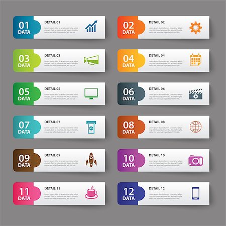 simsearch:400-08223890,k - set of infographic templates Fotografie stock - Microstock e Abbonamento, Codice: 400-08192855