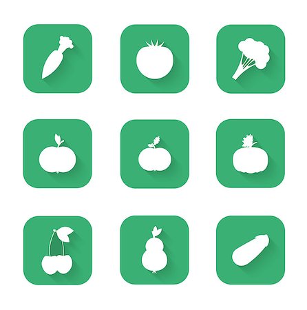 simsearch:400-07976328,k - Vector illustration of Modern flat icons - a healthy lifestyle, proper nutrition. Foto de stock - Royalty-Free Super Valor e Assinatura, Número: 400-08193004
