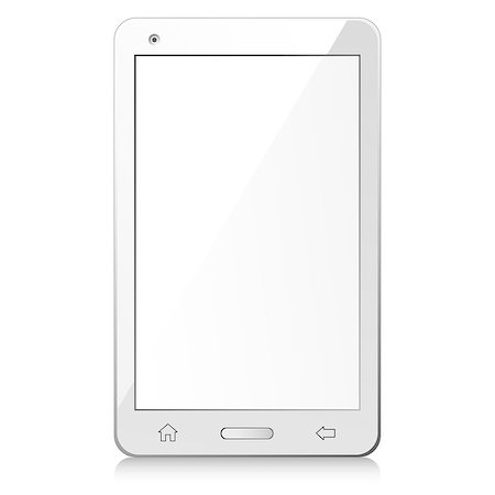 simsearch:400-08402695,k - Vector illustration of new white smartphone with empty screen Stock Photo - Budget Royalty-Free & Subscription, Code: 400-08193138