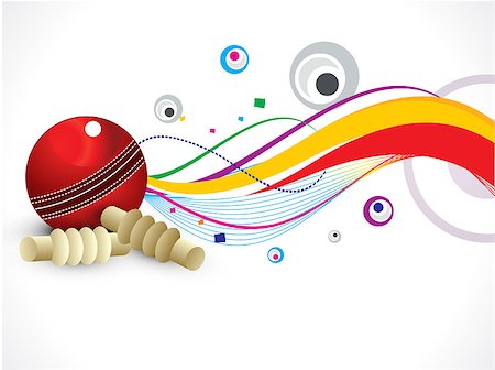 abstract colorful cricket background vector illustration Fotografie stock - Microstock e Abbonamento, Codice: 400-08193185