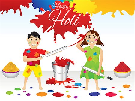 powder in water - abstract artistic holi splash background vector illustration Stock Photo - Budget Royalty-Free & Subscription, Code: 400-08193189