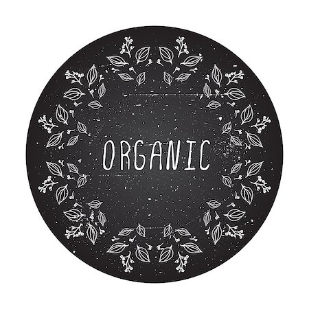 simsearch:400-08793659,k - Organic - banner. Hand-sketched herbal elements on chalkboard background. Stock Photo - Budget Royalty-Free & Subscription, Code: 400-08193205