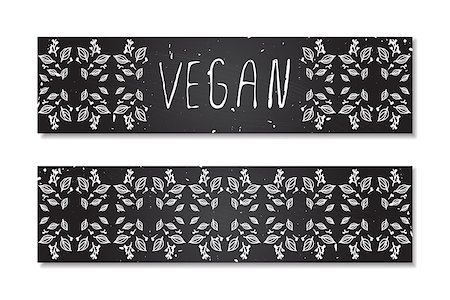 simsearch:400-08793659,k - Vegan - banner. Hand-sketched herbal elements on chalkboard background. Stock Photo - Budget Royalty-Free & Subscription, Code: 400-08193207