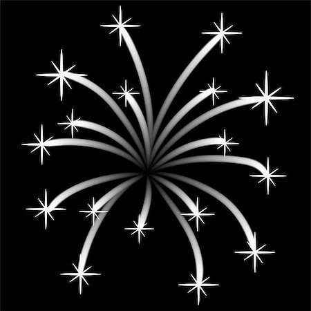 Firework Isolated on Black Background for Your Design Stock Photo - Budget Royalty-Free & Subscription, Code: 400-08193242