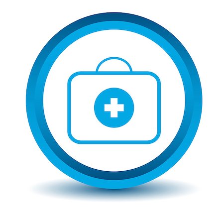 simsearch:400-08193332,k - Blue doctor bag icon on a white background. Vector illustration Stock Photo - Budget Royalty-Free & Subscription, Code: 400-08193299