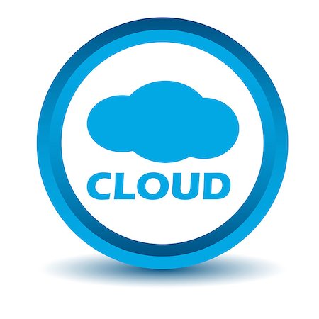 simsearch:400-08193332,k - Blue cloud icon on a white background. Vector illustration Stock Photo - Budget Royalty-Free & Subscription, Code: 400-08193319