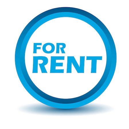 simsearch:400-08193332,k - Blue rent icon on a white background. Vector illustration Stock Photo - Budget Royalty-Free & Subscription, Code: 400-08193311