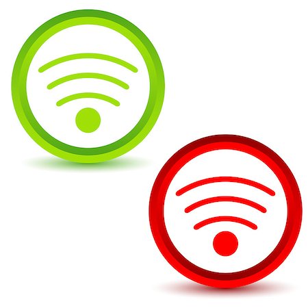 simsearch:400-08193327,k - Wifi icons set on a white background. Vector illustration Stock Photo - Budget Royalty-Free & Subscription, Code: 400-08193321