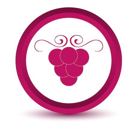 simsearch:400-08193332,k - Purple wine icon on a white background. Vector illustration Stock Photo - Budget Royalty-Free & Subscription, Code: 400-08193323