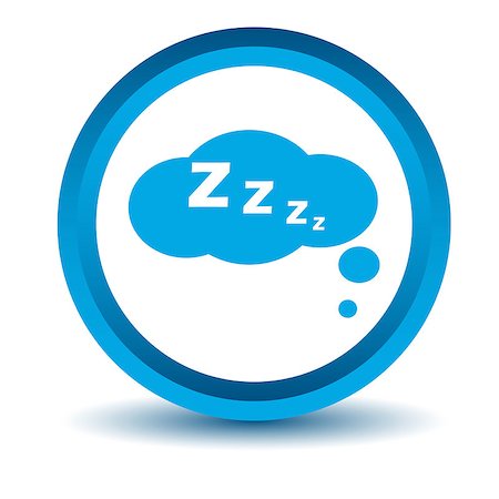 simsearch:400-08193332,k - Blue sleep icon on a white background. Vector illustration Stock Photo - Budget Royalty-Free & Subscription, Code: 400-08193334