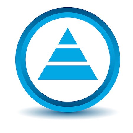 simsearch:400-08193332,k - Blue pyramid icon on a white background. Vector illustration Stock Photo - Budget Royalty-Free & Subscription, Code: 400-08193331