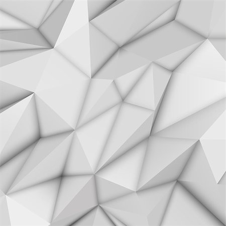 simsearch:400-08094145,k - White abstract low-poly, polygonal triangular mosaic background for design concepts, posters, banners, web, presentations and prints. Vector illustration. Realistic 3D render design template Photographie de stock - Aubaine LD & Abonnement, Code: 400-08193443