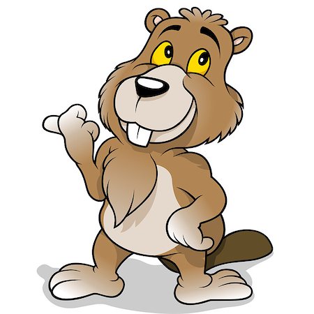 simsearch:400-04907025,k - Brown Beaver - Cartoon Illustration, Vector Photographie de stock - Aubaine LD & Abonnement, Code: 400-08193503