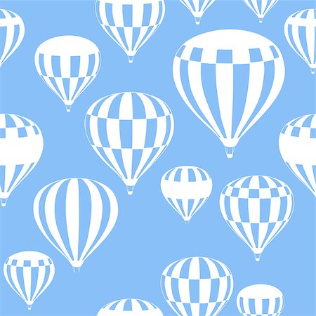 hot air balloons fly in the blue sky, pattern Stock Photo - Budget Royalty-Free & Subscription, Code: 400-08193805