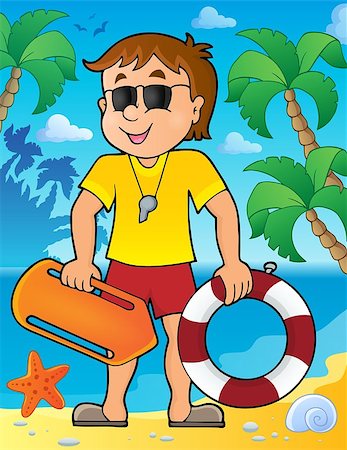 simsearch:400-04316574,k - Life guard theme image 2 - eps10 vector illustration. Stock Photo - Budget Royalty-Free & Subscription, Code: 400-08193863