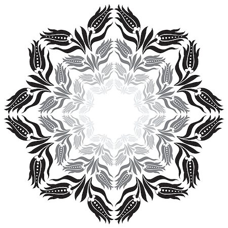 simsearch:400-07630654,k - decorative pattern series is designed with ottoman tulips Photographie de stock - Aubaine LD & Abonnement, Code: 400-08193949