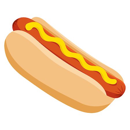 Vector delicious hot dog. You know you're craving for it Stock Photo - Budget Royalty-Free & Subscription, Code: 400-08193972