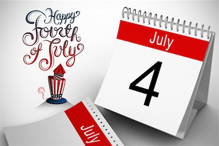 date pride - Independence day graphic against white background with vignette Stock Photo - Budget Royalty-Free & Subscription, Code: 400-08200494