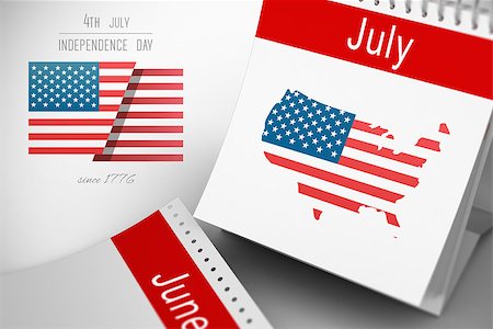 date pride - Independence day graphic against white background with vignette Stock Photo - Budget Royalty-Free & Subscription, Code: 400-08200492