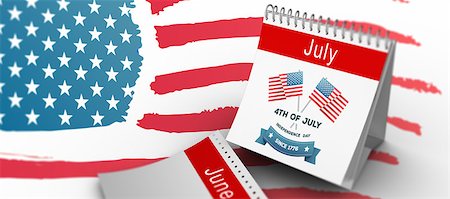 date pride - Independence day graphic against white background with vignette Stock Photo - Budget Royalty-Free & Subscription, Code: 400-08200508