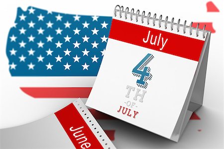 date pride - Independence day graphic against white background with vignette Stock Photo - Budget Royalty-Free & Subscription, Code: 400-08200503