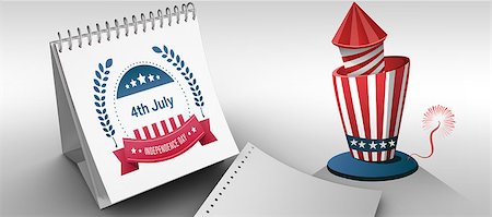 date pride - Independence day graphic against grey background Stock Photo - Budget Royalty-Free & Subscription, Code: 400-08200516