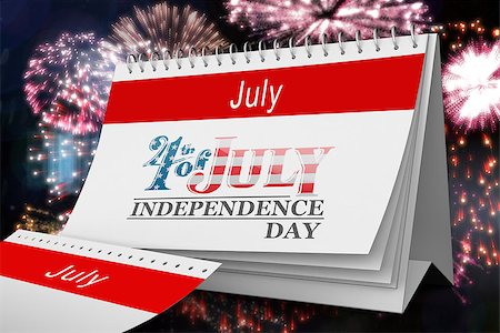 date pride - Independence day graphic against colourful fireworks exploding on black background Stock Photo - Budget Royalty-Free & Subscription, Code: 400-08200510