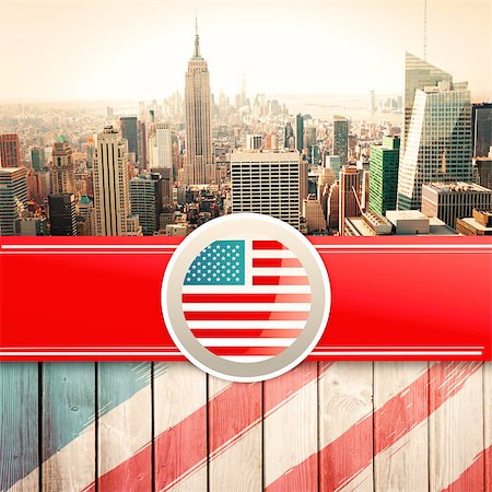 Independence day graphic against wooden planks Stock Photo - Budget Royalty-Free & Subscription, Code: 400-08200535