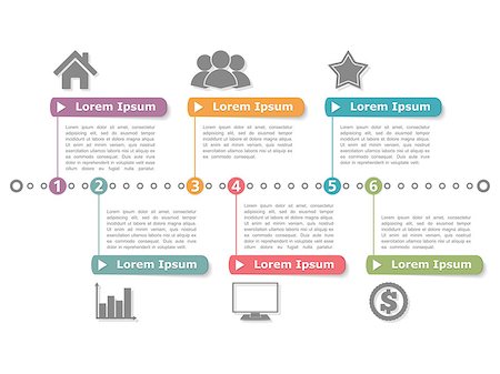 Process diagram template, vector eps10 illustration Foto de stock - Super Valor sin royalties y Suscripción, Código: 400-08225069