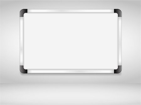 simsearch:400-08043578,k - Whiteboard on the wall, vector eps10 illustration Stock Photo - Budget Royalty-Free & Subscription, Code: 400-08225119