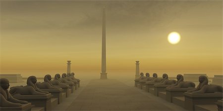 simsearch:400-04600571,k - The ancient Egyptian culture built many obelisks and sphinx to honor their lives and the Pharaohs and gods that they worshipped. Stockbilder - Microstock & Abonnement, Bildnummer: 400-08221710