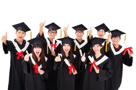 simsearch:400-07305822,k - Group Of happy asian Students Celebrating Graduation Stock Photo - Budget Royalty-Free & Subscription, Code: 400-08222108