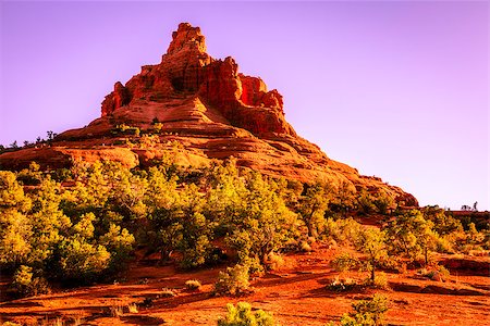 Beautiful view of Bell Rock Butte in Sedona, Arizona in evening light Stock Photo - Budget Royalty-Free & Subscription, Code: 400-08222623