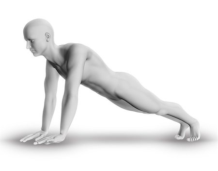simsearch:400-08290302,k - 3D male medical figure with partial skeleton in yoga pose Stock Photo - Budget Royalty-Free & Subscription, Code: 400-08222889