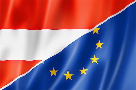 simsearch:400-04968347,k - Mixed Austrian and european Union flag, three dimensional render, illustration Stock Photo - Budget Royalty-Free & Subscription, Code: 400-08223048