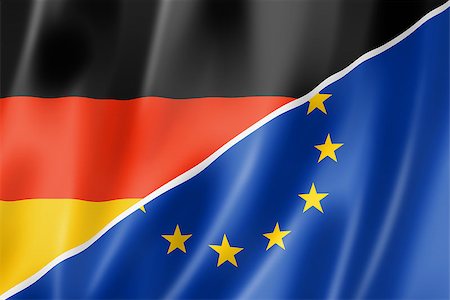 simsearch:400-04968347,k - Mixed German and european Union flag, three dimensional render, illustration Stock Photo - Budget Royalty-Free & Subscription, Code: 400-08223058