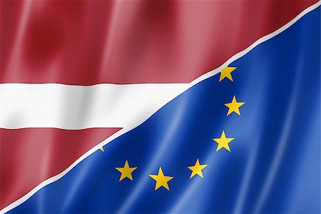 simsearch:400-04968347,k - Mixed Latvian and european Union flag, three dimensional render, illustration Stock Photo - Budget Royalty-Free & Subscription, Code: 400-08223064