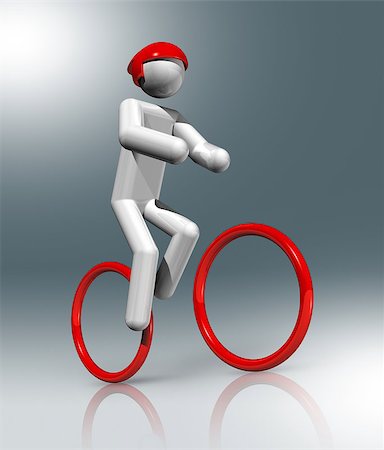 three dimensional cycling mountain bike symbol, olympic games Foto de stock - Royalty-Free Super Valor e Assinatura, Número: 400-08223534