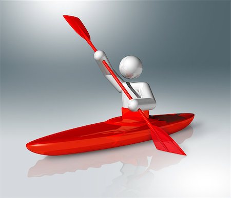 rio de janeiro olympics 2016 - three dimensional canoe slalom symbol, olympic games Stock Photo - Budget Royalty-Free & Subscription, Code: 400-08223569