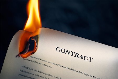 Closeup of sale agreement burning. Concept shot of freedom and new beginnings. Stock Photo - Budget Royalty-Free & Subscription, Code: 400-08223578