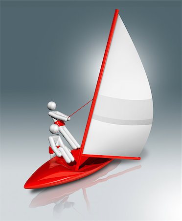 three dimensional sailing symbol, olympic games Foto de stock - Royalty-Free Super Valor e Assinatura, Número: 400-08223725