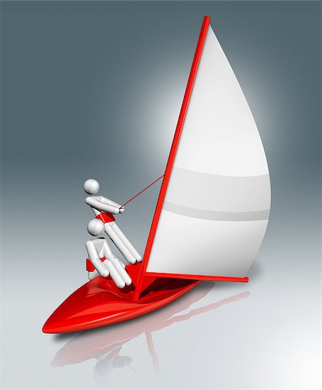 three dimensional sailing symbol, olympic games Stock Photo - Royalty-Free, Artist: daboost, Image code: 400-08223725