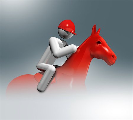 three dimensional equestrian jumping symbol, olympic games Foto de stock - Royalty-Free Super Valor e Assinatura, Número: 400-08223807