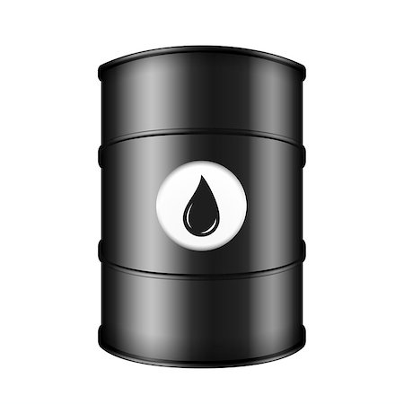 simsearch:400-06570088,k - Black metal oil barrel on white background, vector eps10 illustration Stock Photo - Budget Royalty-Free & Subscription, Code: 400-08223906