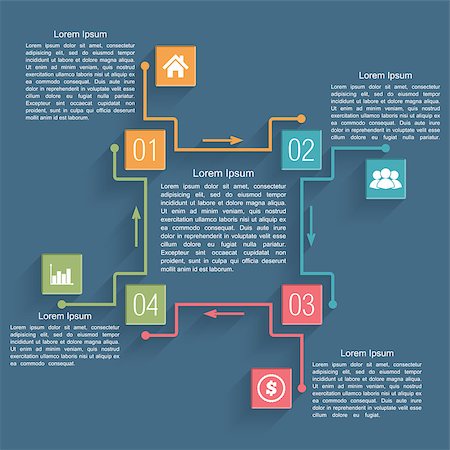 simsearch:400-08223890,k - Diagram template with four elements, vector eps10 illustration Fotografie stock - Microstock e Abbonamento, Codice: 400-08223915