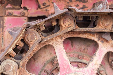 simsearch:400-05156550,k - Abstract Rusty Vintage Tractor Tracks and Gears. Stock Photo - Budget Royalty-Free & Subscription, Code: 400-08254328