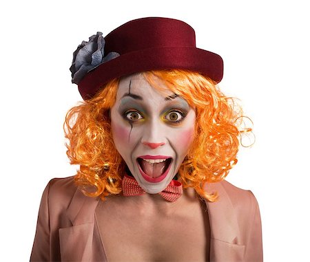 simsearch:400-04408991,k - Clown makes funny faces to make laugh Foto de stock - Super Valor sin royalties y Suscripción, Código: 400-08254741