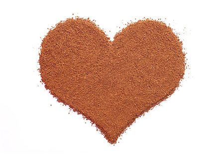 Instant coffee granules in a heart shape, isolated on a white background Stock Photo - Budget Royalty-Free & Subscription, Code: 400-08254934
